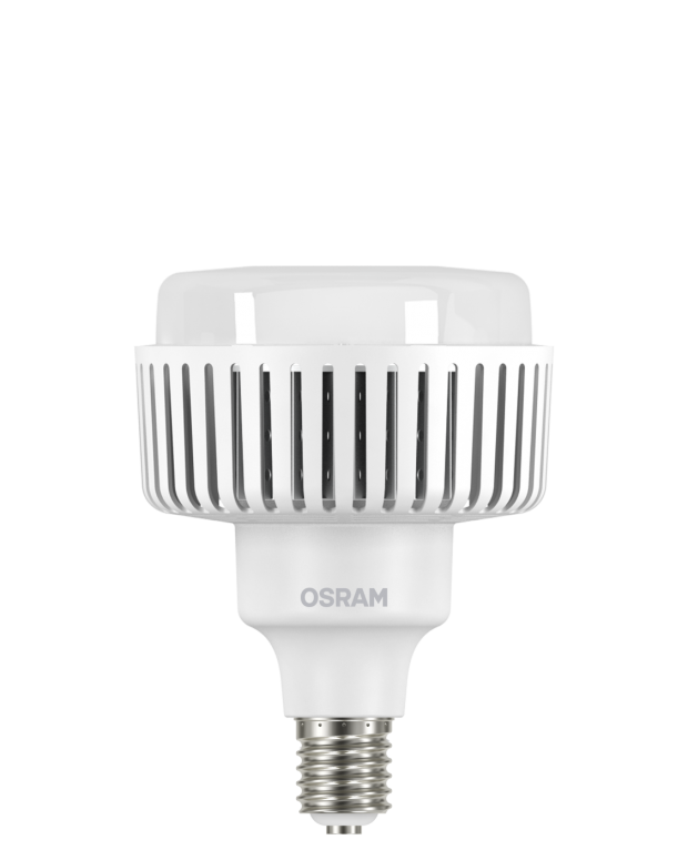 Side view of the high-wattage lightbulb